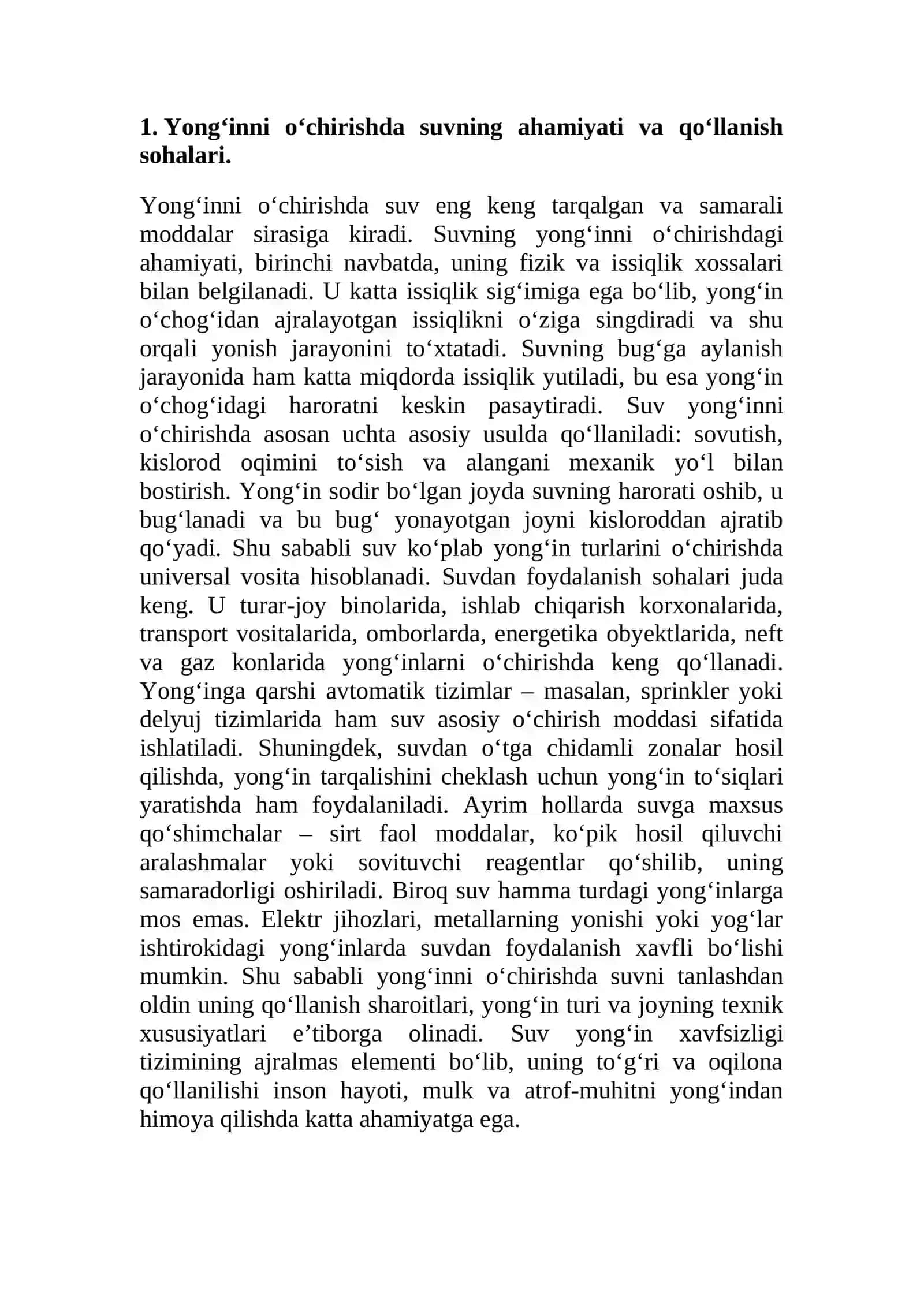 Suvning yong‘inni o‘chirishdagi xususiyatlari 4