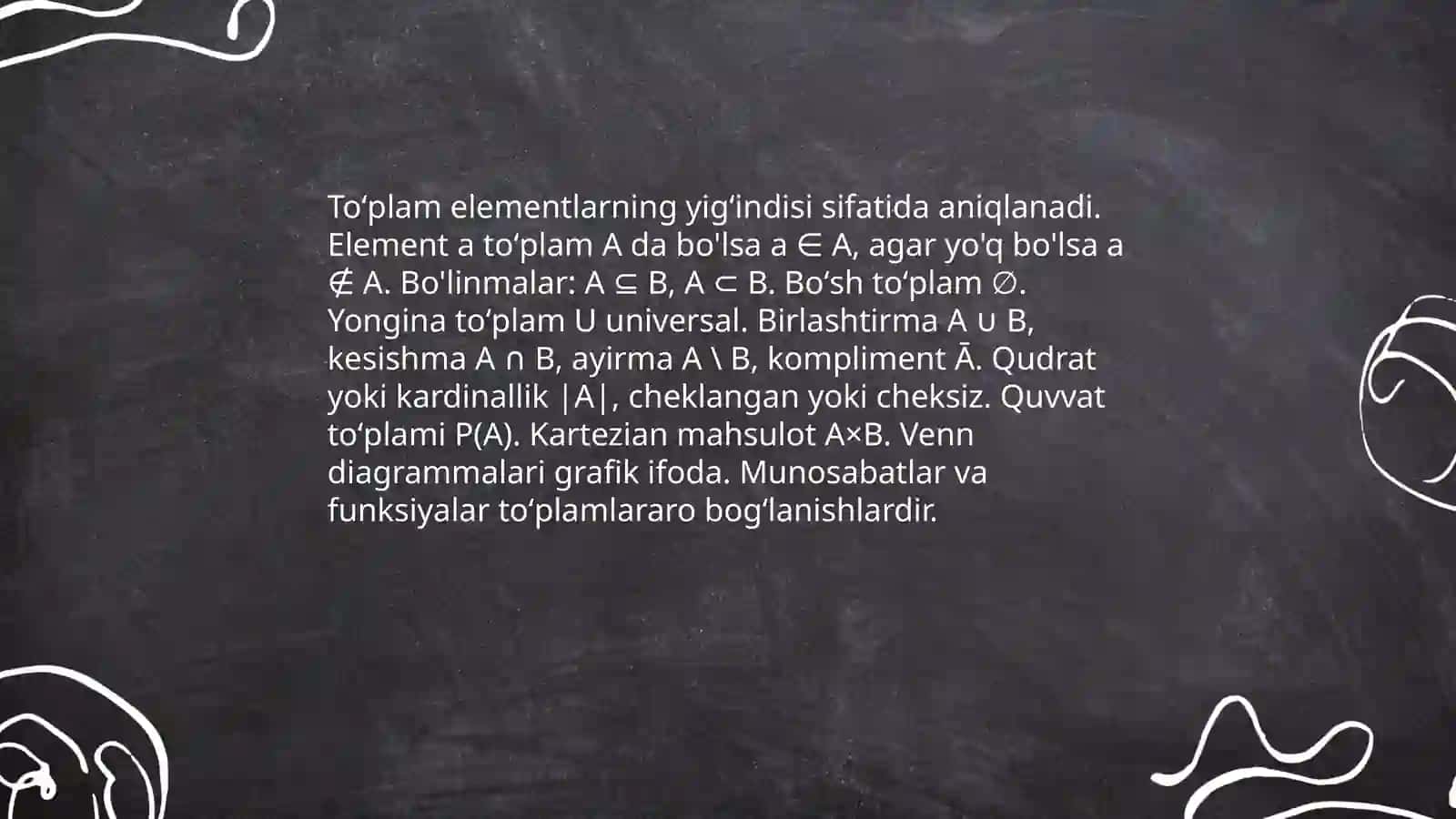 Elementar matematika nazariyasi 4