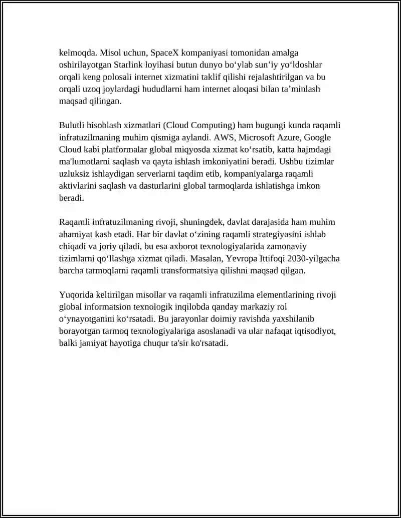 GLOBAL INFORMATSION TEXNOLOGIK REVOLYUTSIYANI CHUQURLASHUVI 4