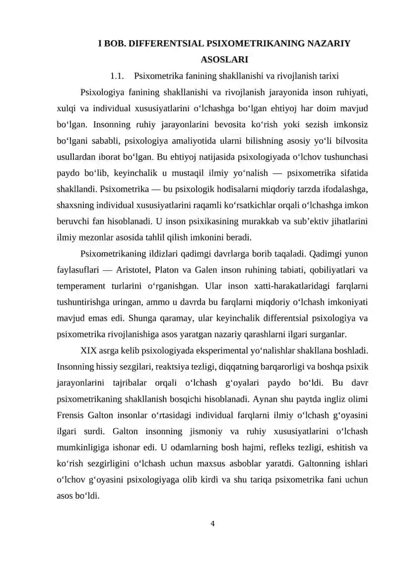 Differentsial psixometrika tasnifi 4