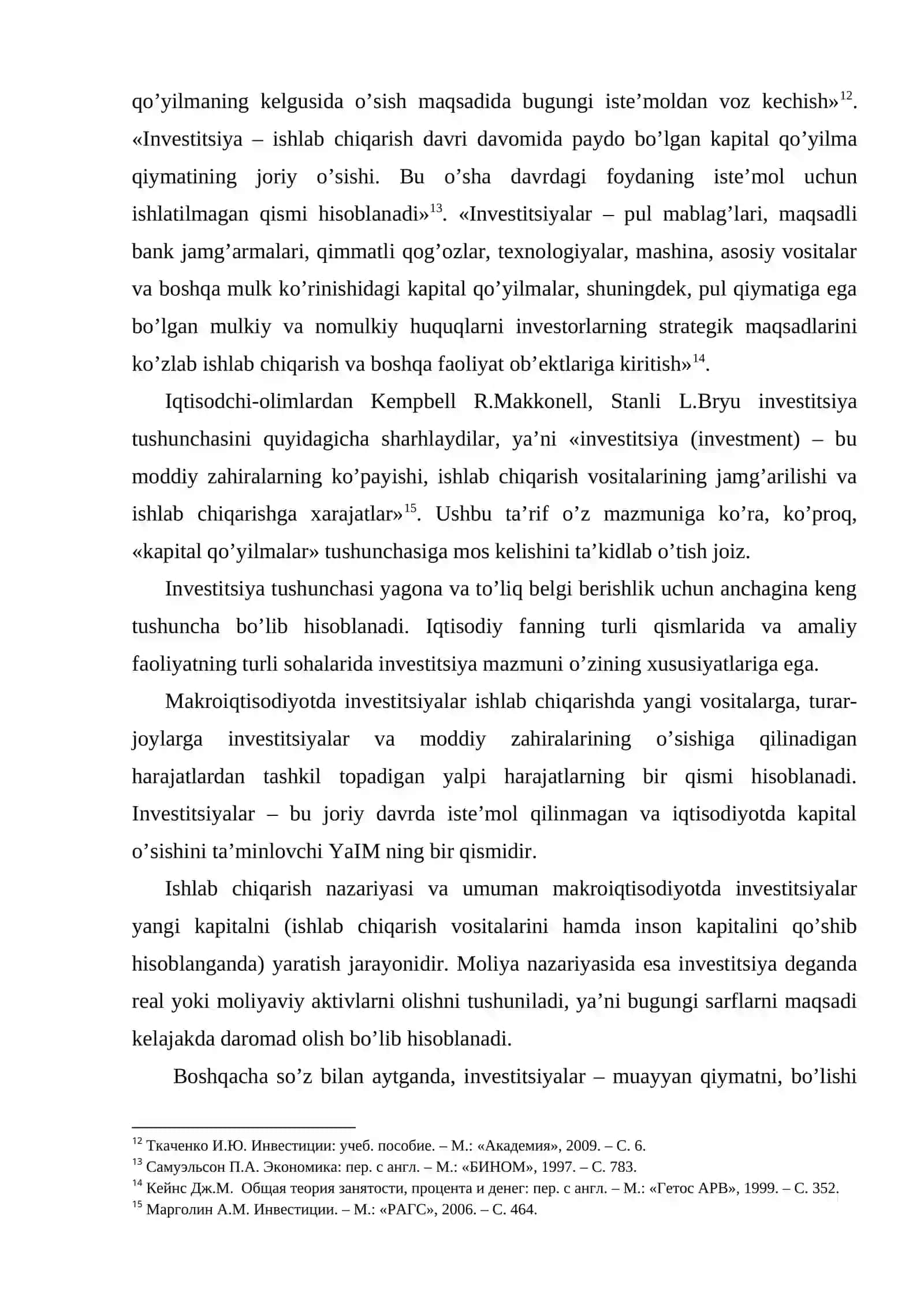Investitsiyalarning iqtisodiy mohiyati va ahamiyati 4