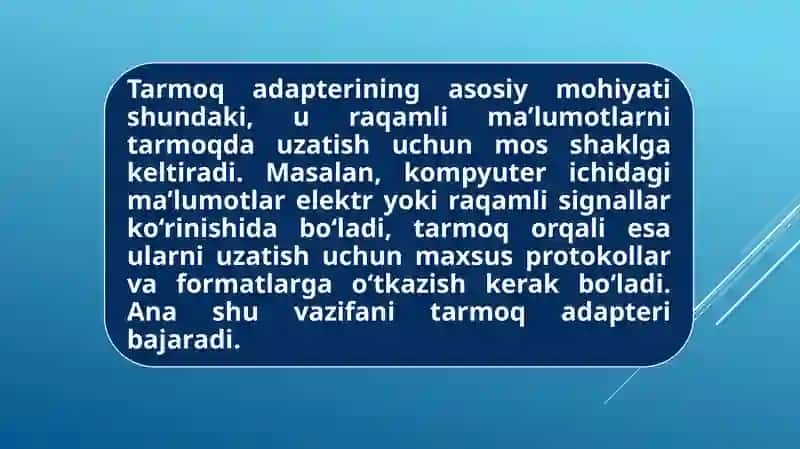 Tarmoq Adapterlari 4