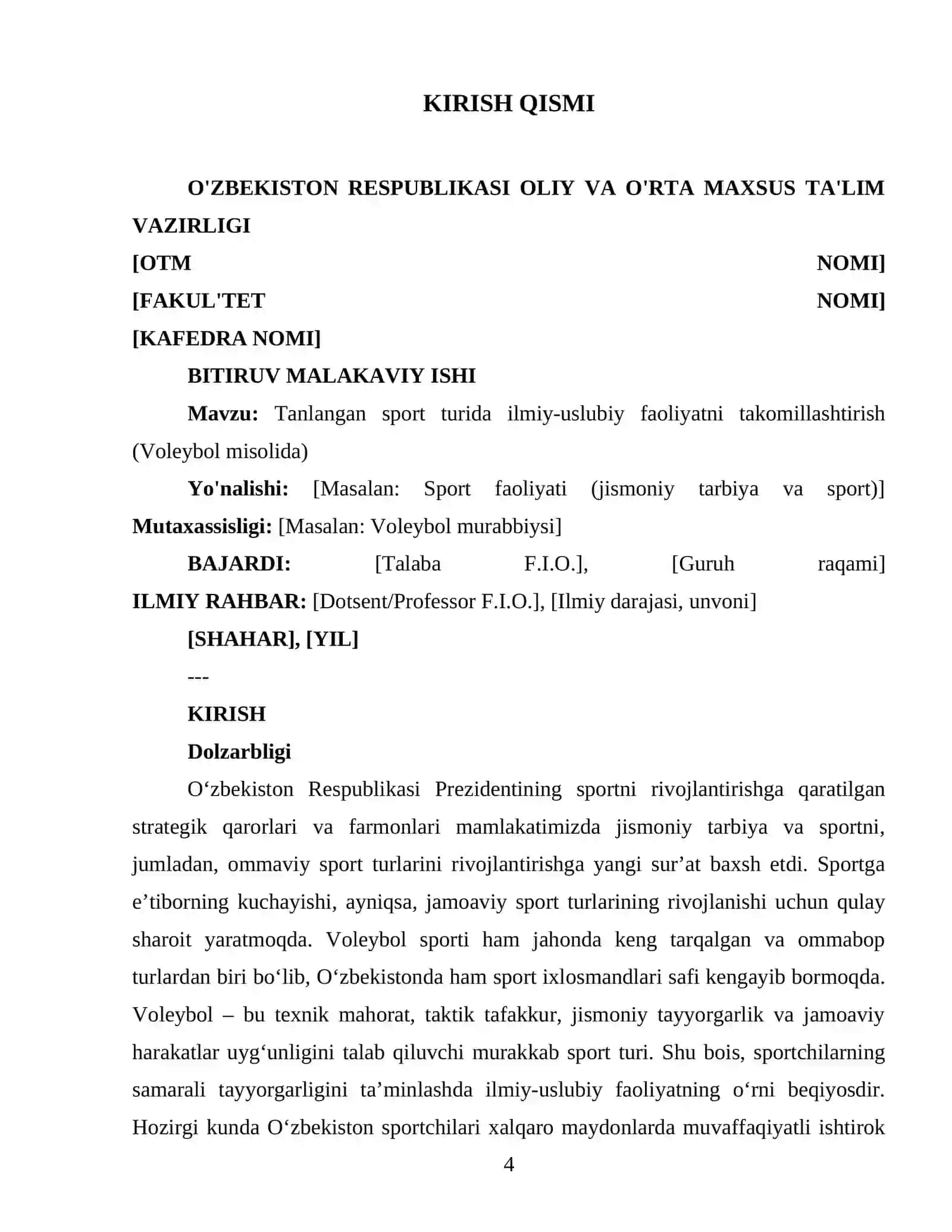 Tanlangan sport turida ilmiy uslubiy faoliyat (voleybol sport turi) 4