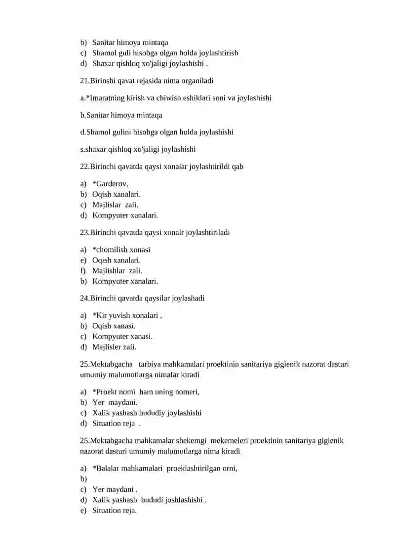 № 5 MSHBM proektine sanitary gigienik baha beriw. MSHBM lerini kompleksli tekseriwge tayarliq 4