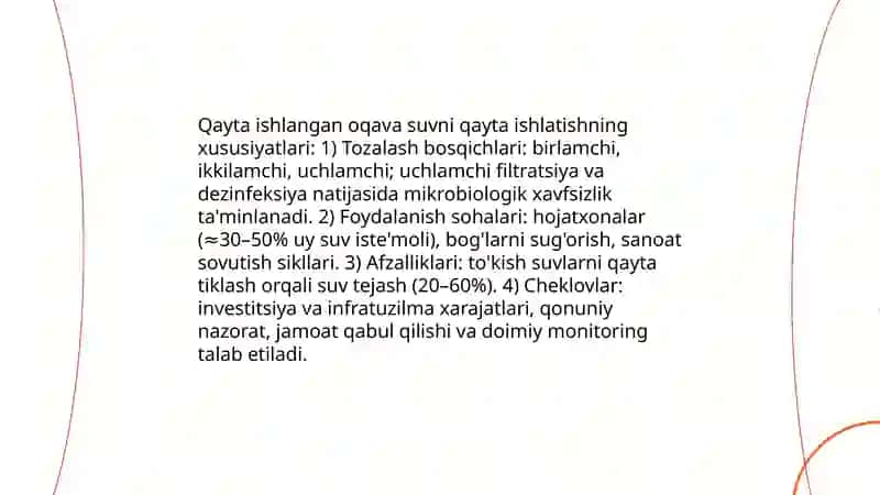 Suv tanqisligini oldini olish imkoniyatlarining xususiyatlari 4