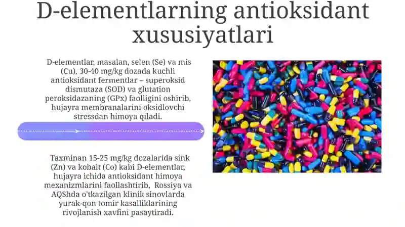 D-elementlar farmatsevtikadagi ahamiyat 4