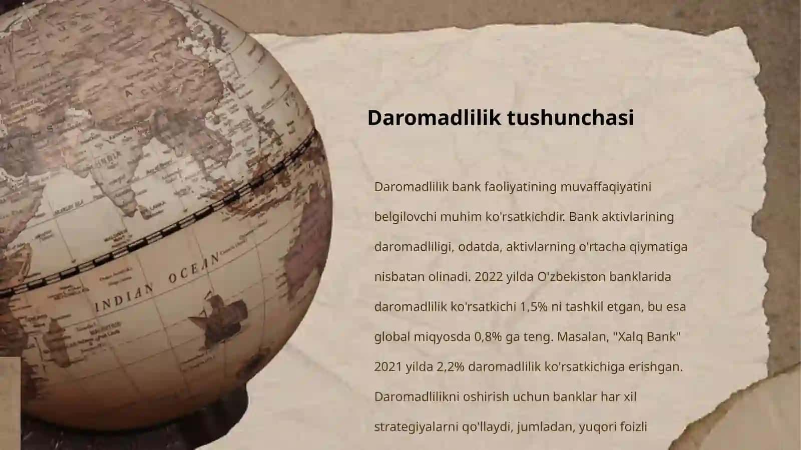 Bank aktivlari daromadliligi va risklari darajasi bo`yicha tahlil 4
