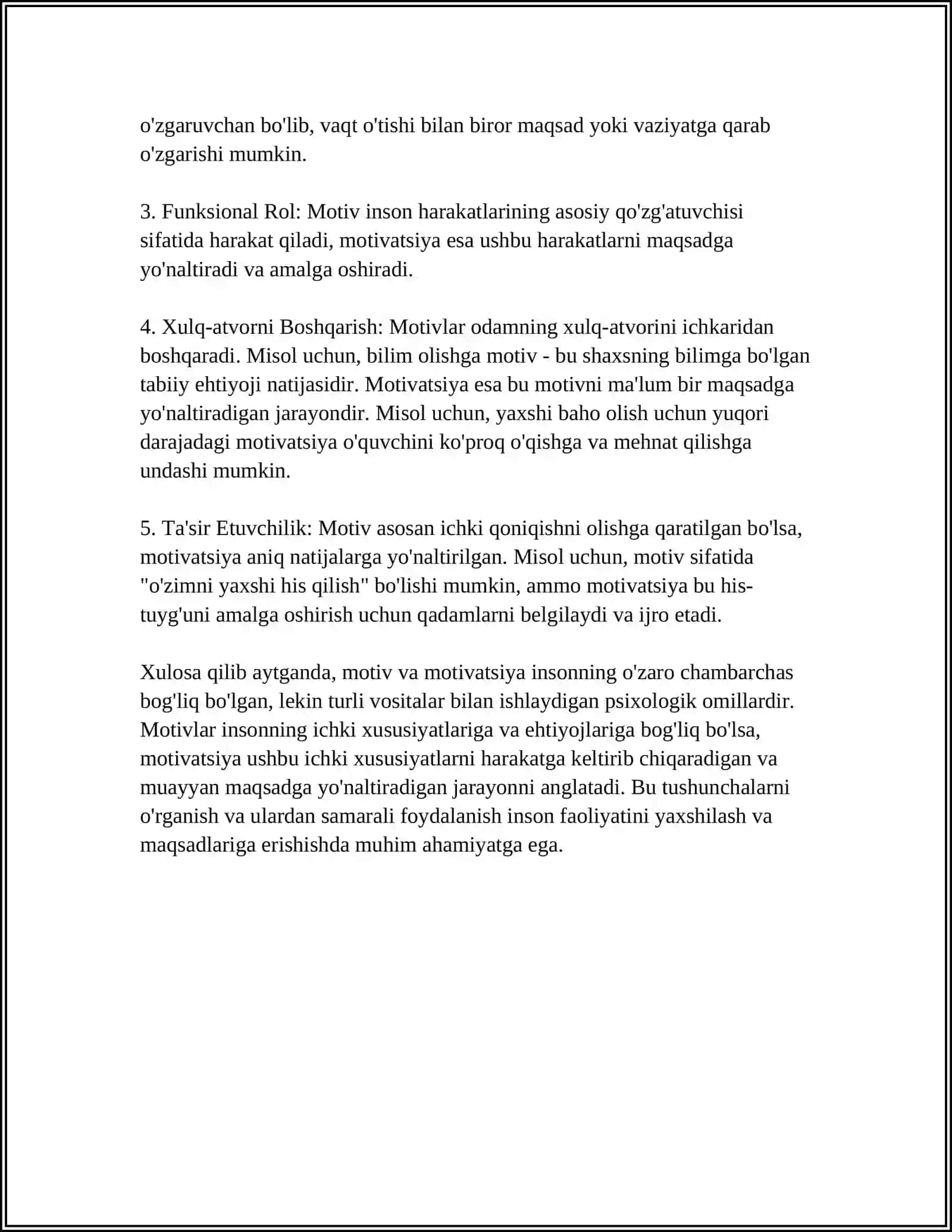 XORIJ PSIXOLOGIYASIDA MOTIV VA MOTIVATSIYA MUAMMOSI 4