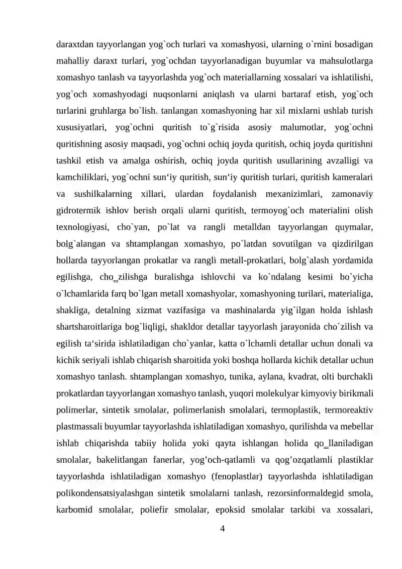 Konstruktsion materiallar haqida malumotlarni o’rganish 4