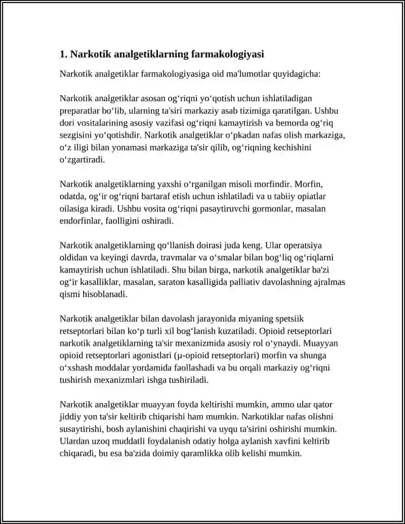 NARKOTIK VA NONARKOTIK ANALGETIKLAR 4