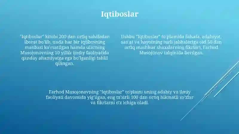 FARHOD MUSOJONOV HAYOTI IJODI 4