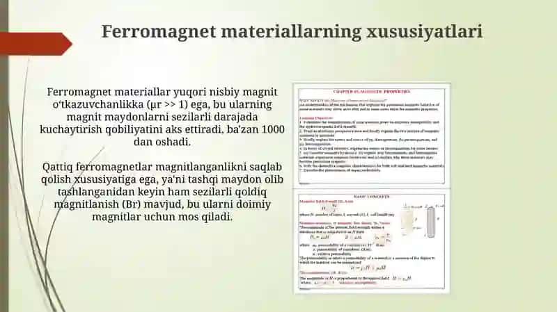 Ferromagnet materiallar 4