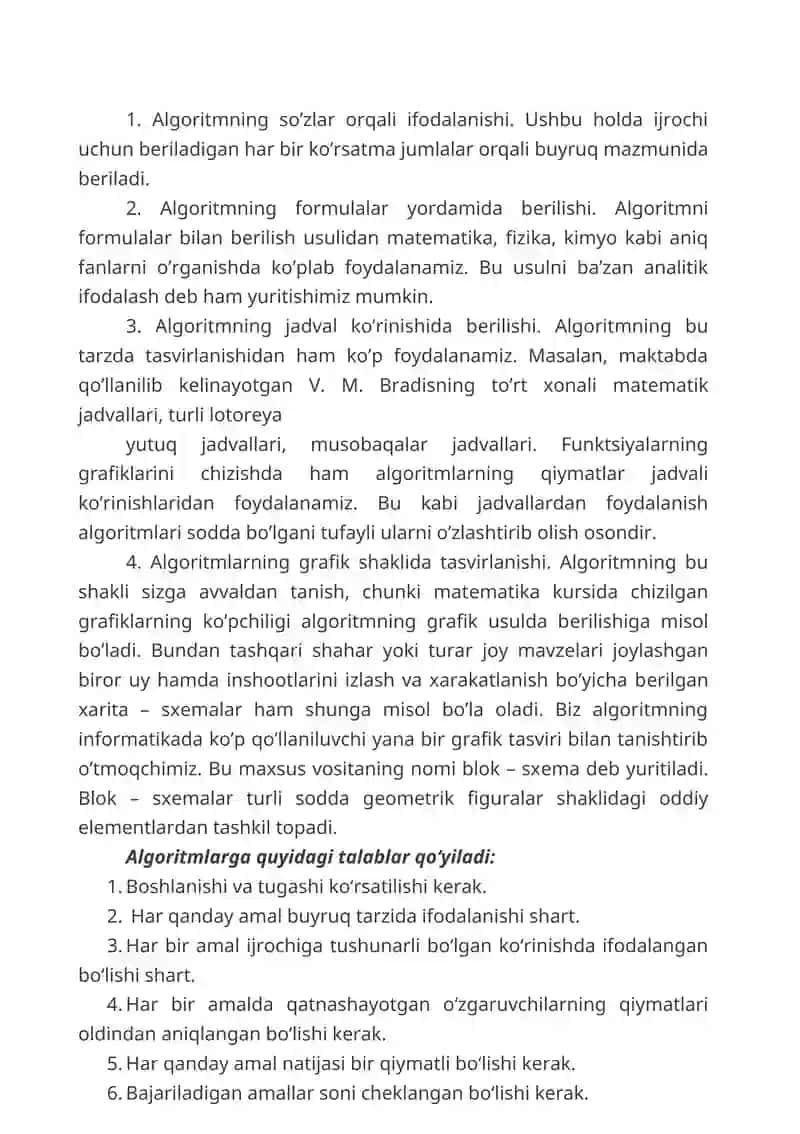 ALGORITMLASHTIRISH VA DASTURLASH ASOSLARI 4
