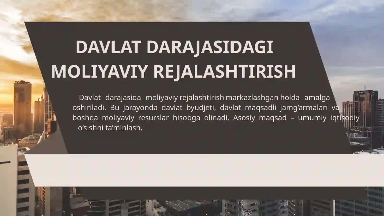 Davlat va mahalliy darajada moliyaviy rejalashtirishning nazariyasi 4