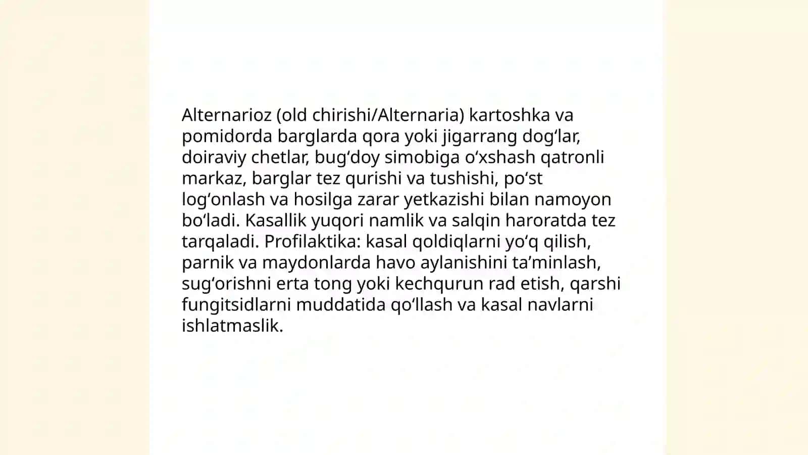 Kartoshka va pomidorning asosiy kasalliklari va ularga qarshi kurash choralari 4