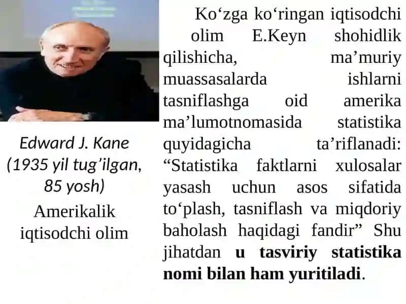 Statistika” fanining predmeti va uslubi 4