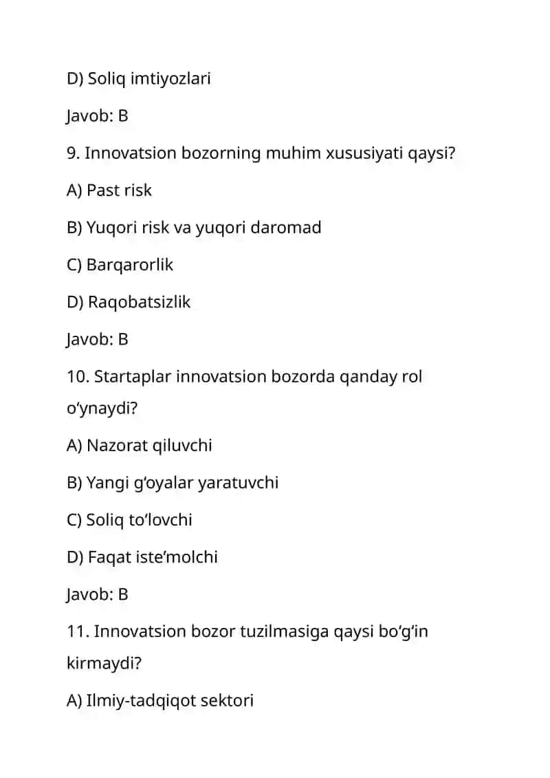 Innovatsion bozorning tuzilishi va uning yangi texnologiyalar rivojlanishiga ta'siri 4