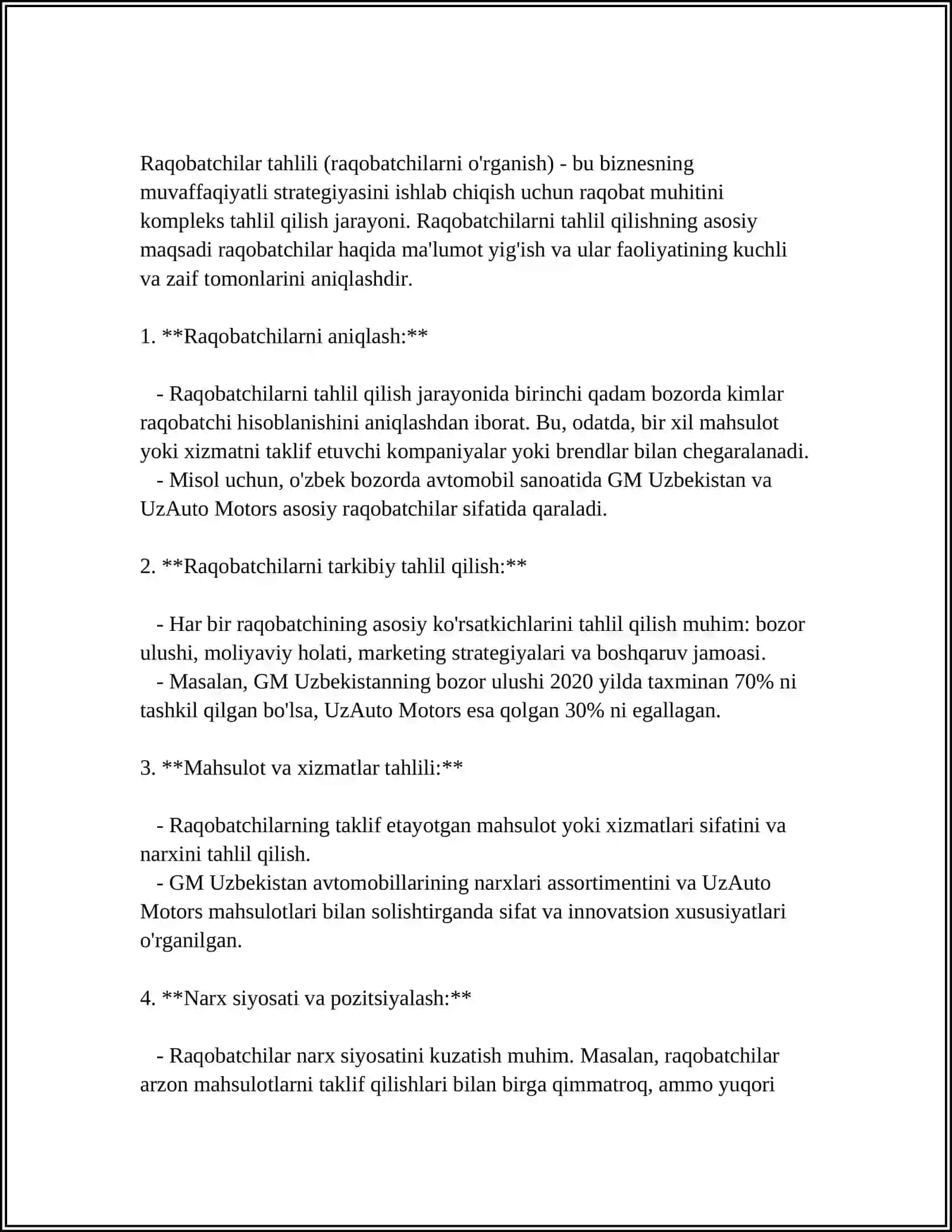 TURISTIK MARSHRUTLADA MARKETING TADQIQOTLARI 4