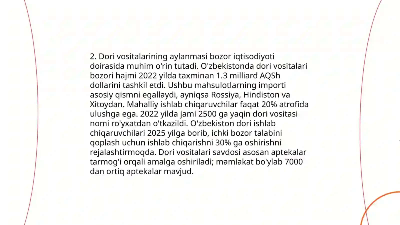 Tibbiyot va Farmatseftika Tovarlar Aylanmasi 4