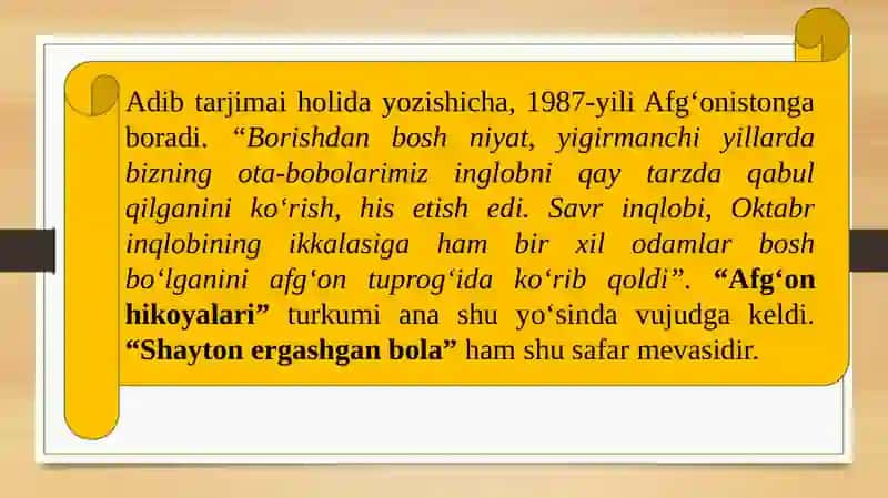 Safar Barnoyevning ijodiy yodgorlik va hayoti 4