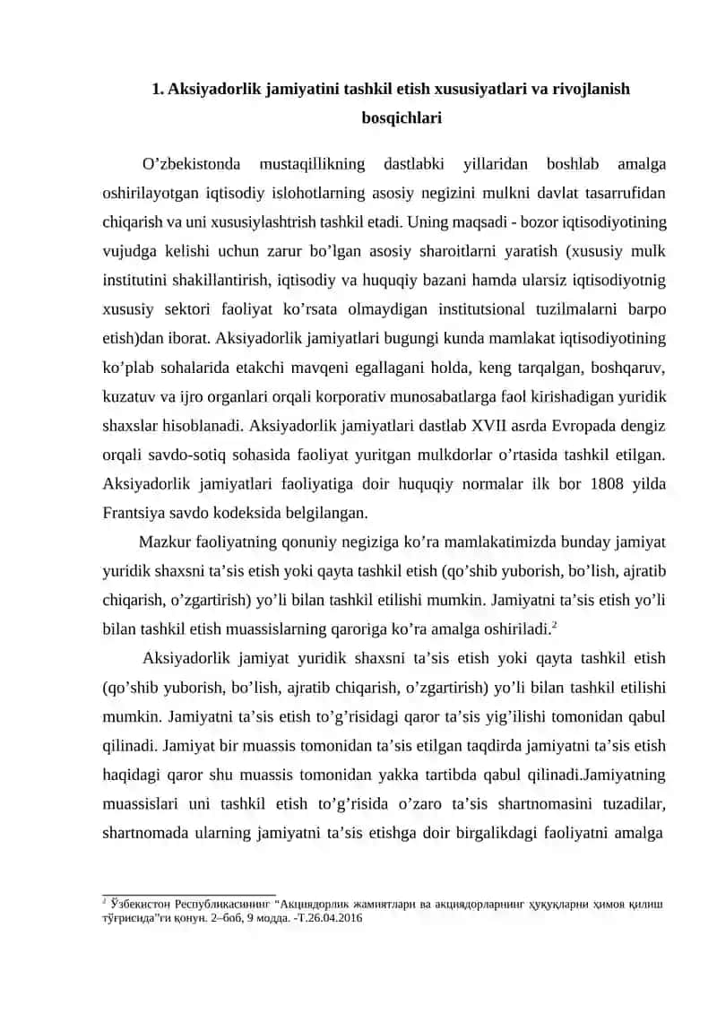 Aksiyadorlik jamiyatlarida moliyaviy hisobotlarning o’rni va moliyaviy hisobotlarning tamoyillari 4