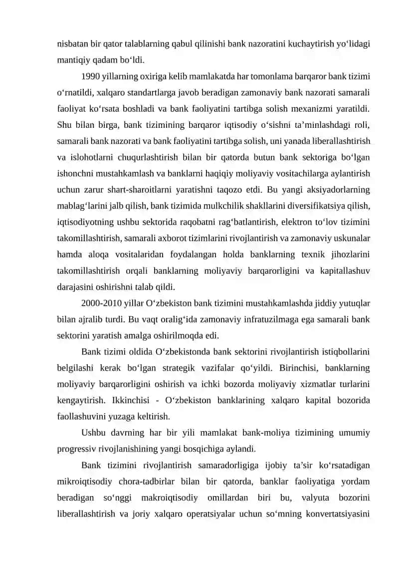 O‘ZBEKISTON RESPUBLIKASI BANK TIZIMI 4