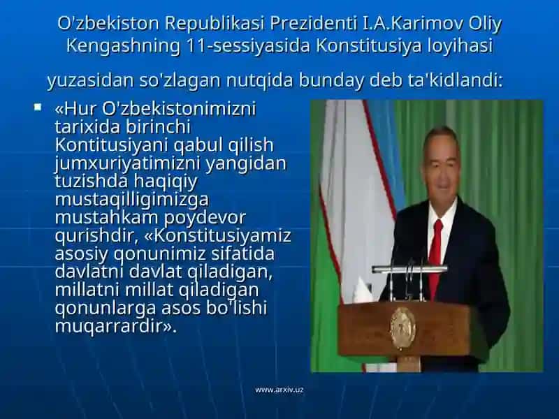 O’zbekiston Respublikasi Konstitutsiyasi 4