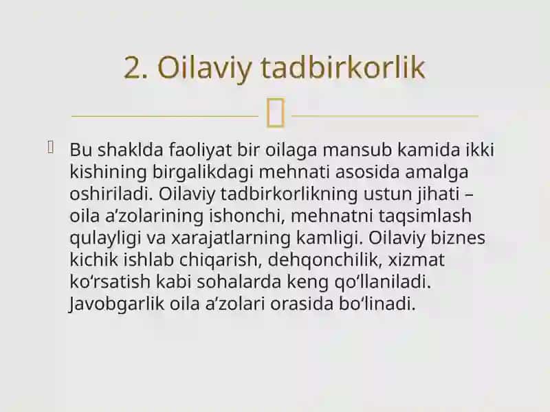 Tadbirkorlikning tashkiliy-huquqiy shakllari 4