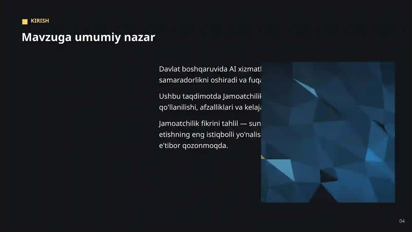 Sun'iy intellekt bo'yicha professional taqdimot 4
