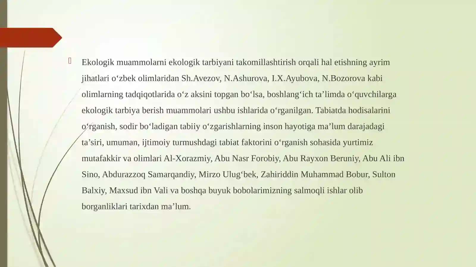 Ixtisoslashtirilgan maktabda o‘quvchilarga ekologik ta’lim-tarbiya asosida rivojlanishida innovasion texnologiyalardan foydalanish 4
