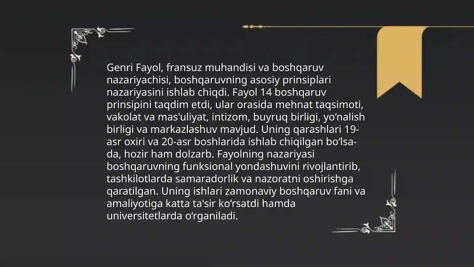 Frederik Taylor va ilmiy boshqaruv nazariyasi 4