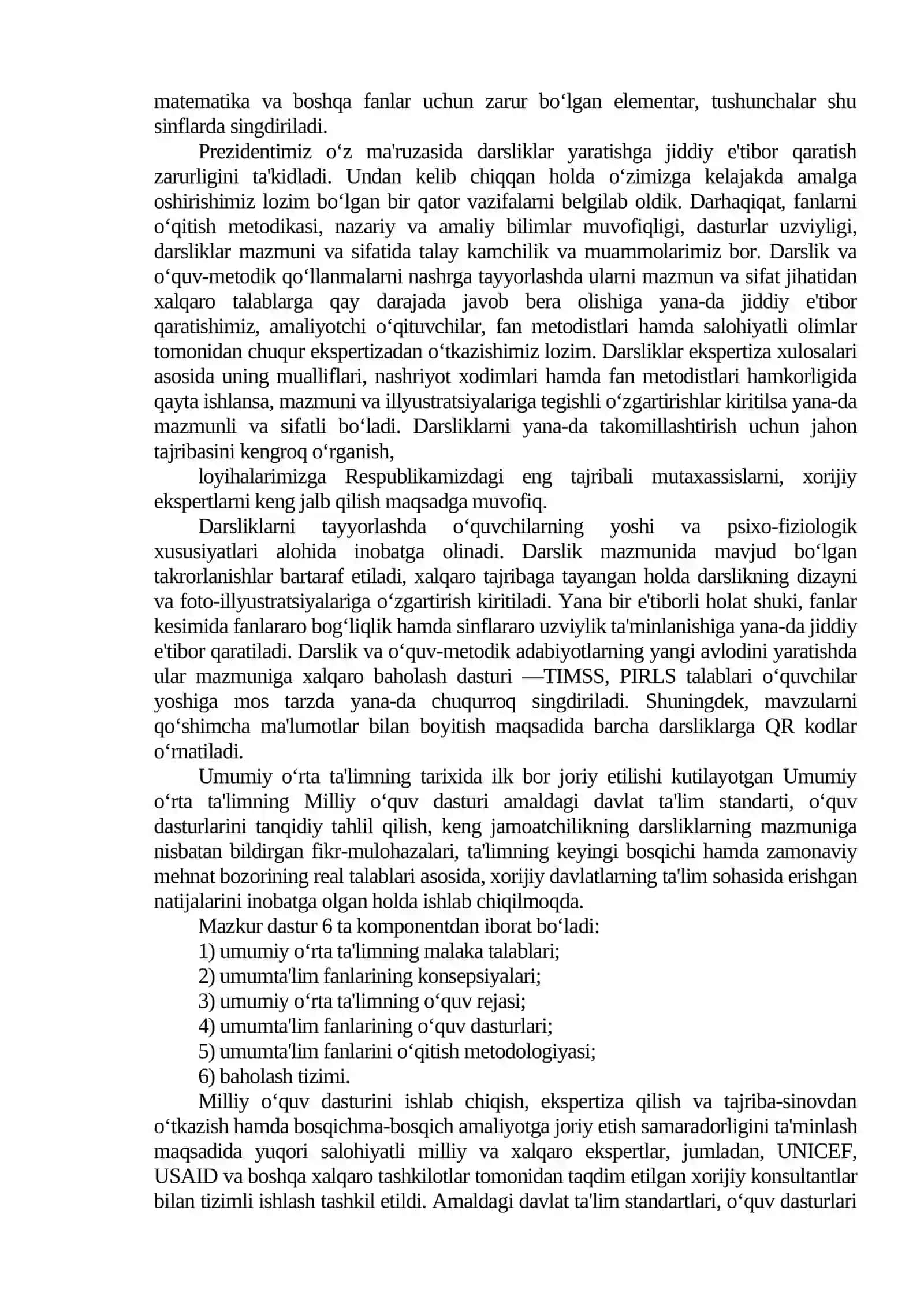 ONA TILIDAN DAVLAT TA’LIM STANDARTI VA O‘QUV DASTURI MAZMUNI 4