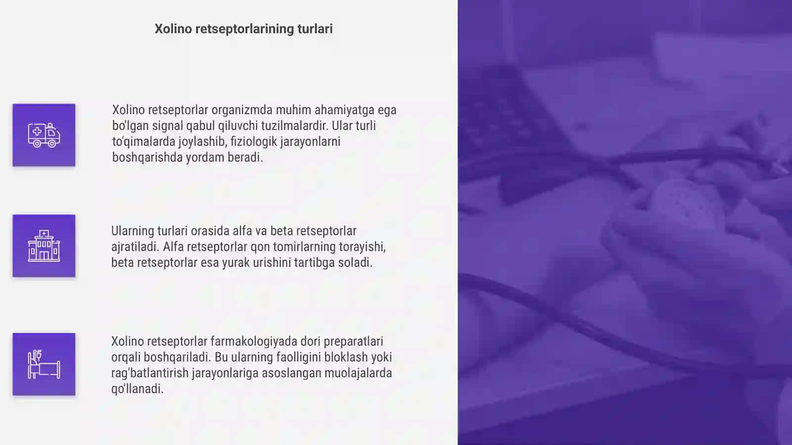 Xolino retseptorlar 4
