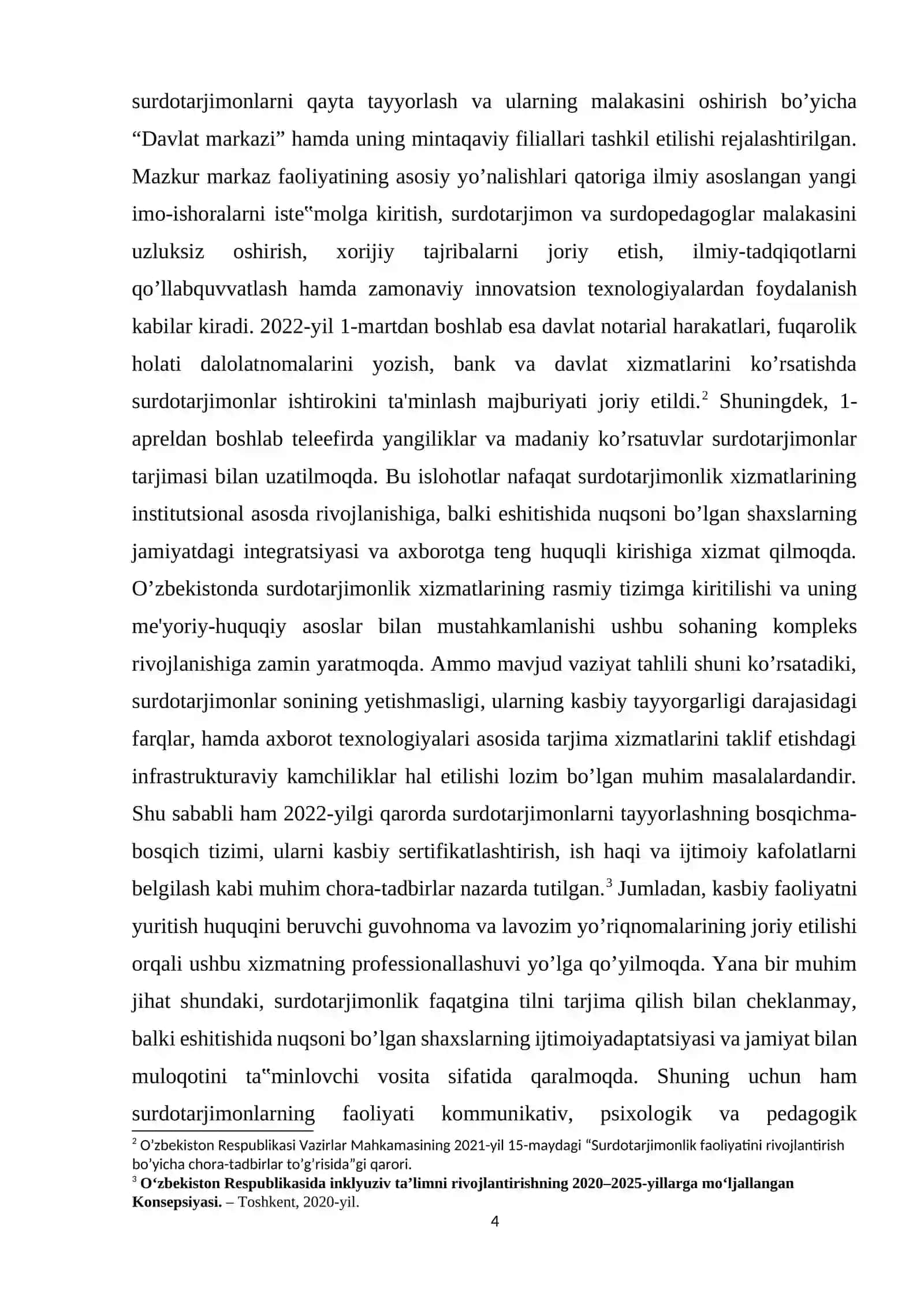 SURDOTARJIMONLIK FAOLIYATINING NAZARIY ASOSLARI VA DOLZARB MUAMMOLARI VA YECHIMLARI 4