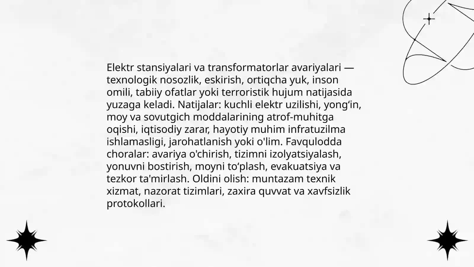 Texnogen ekologik tusdagi va ijtimoiy tusdagi (terrorizm va boshqalar favqulodda vaziyat va ularning qisqacha tavsifi 4