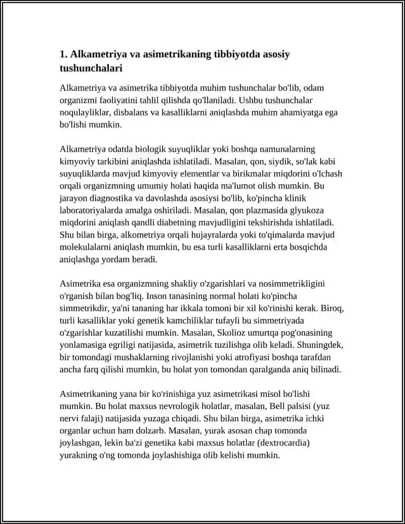 ALKAMETRIYA VA ASIMATERIYANING TIBBIYITDA AHAMIYATI 4