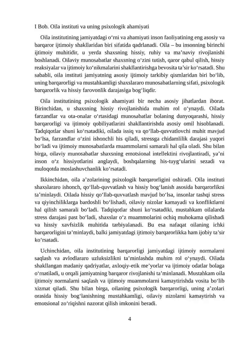 Oila institutini mustahkamlashning psixologik muammolari 4