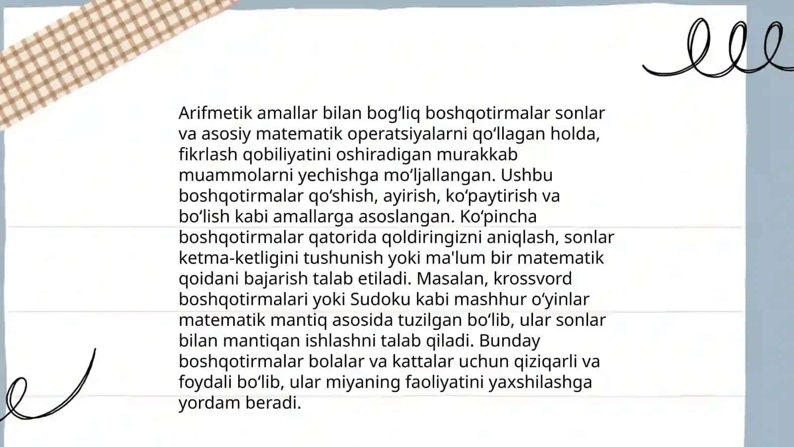 Sheʼriy matematik masalalar va matematik boshqotirmalar 4