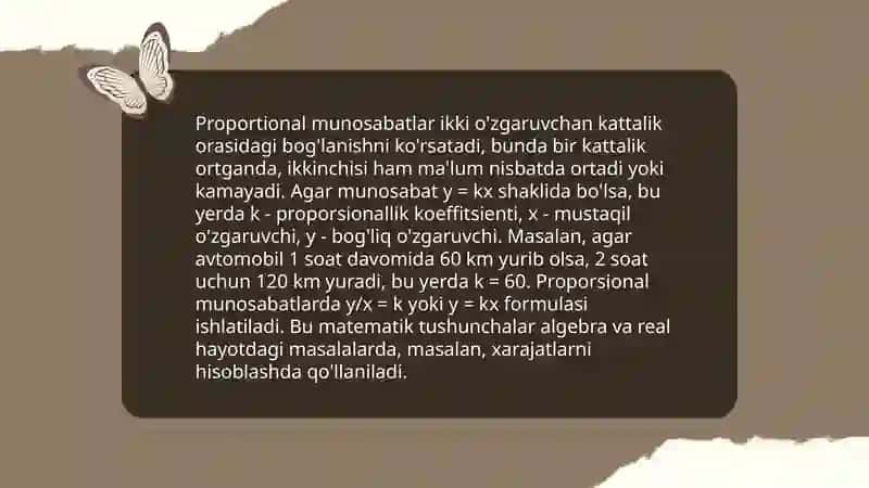 Algebraik nisbatlar 4