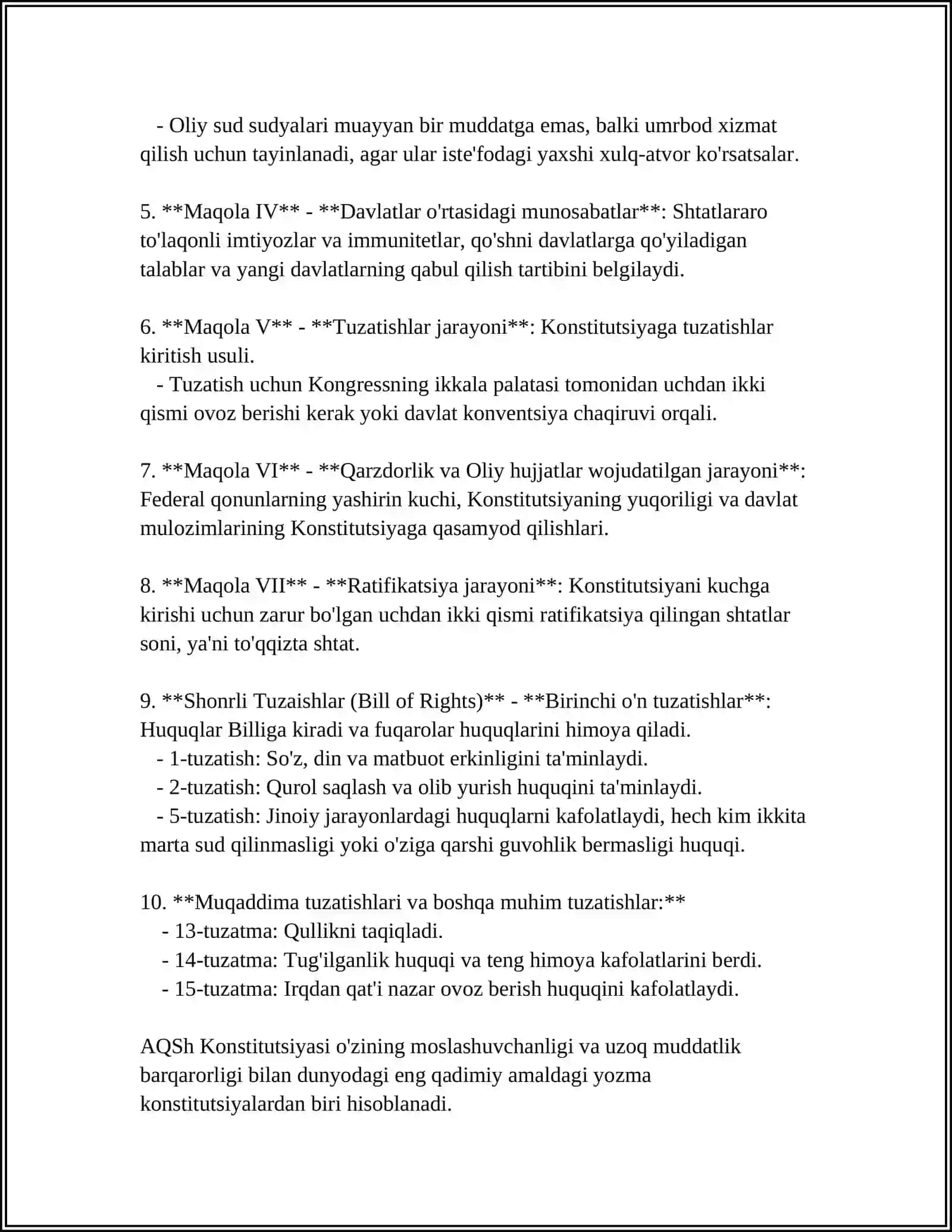 AMERIKA QOʻSHMA SHTATLARI KONSTITUTSIYASI GEOGRAFIK JOYLASHUVI BAYROGʻI MADHIYASI GERBI PUL BIRLIGI 4