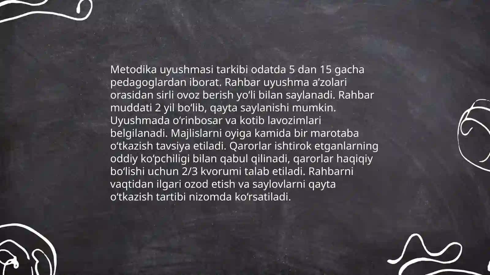 Metodika uyushmasi ishini tashkil etish va unga rahbarlik qilish 4