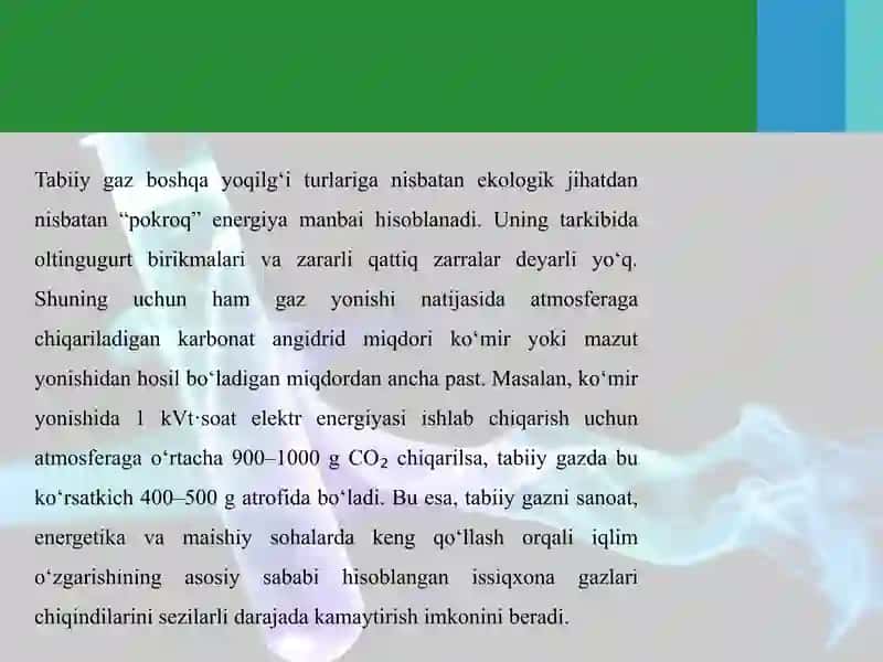 Gazning qayta ishlashning ekologik aspektlari 4