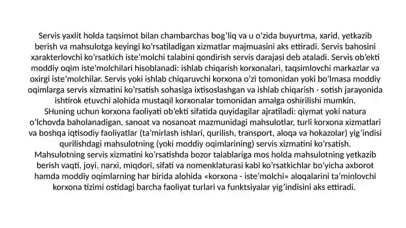 LOGISTIK SERVIS  XIZMAT KO'RSATISH 4
