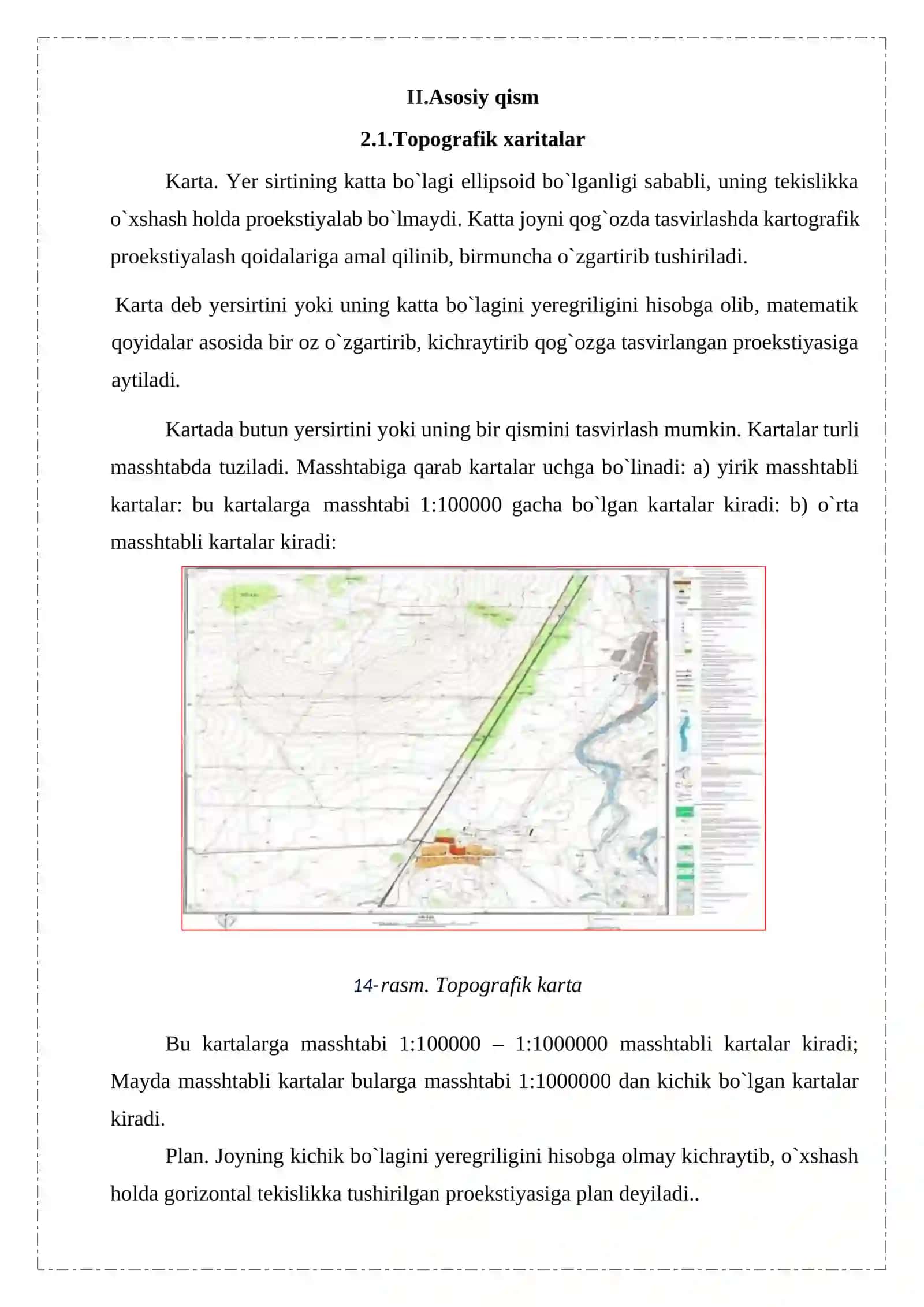Topografik xaritalar masshtab, belgilar va o’qish qoidalari 4