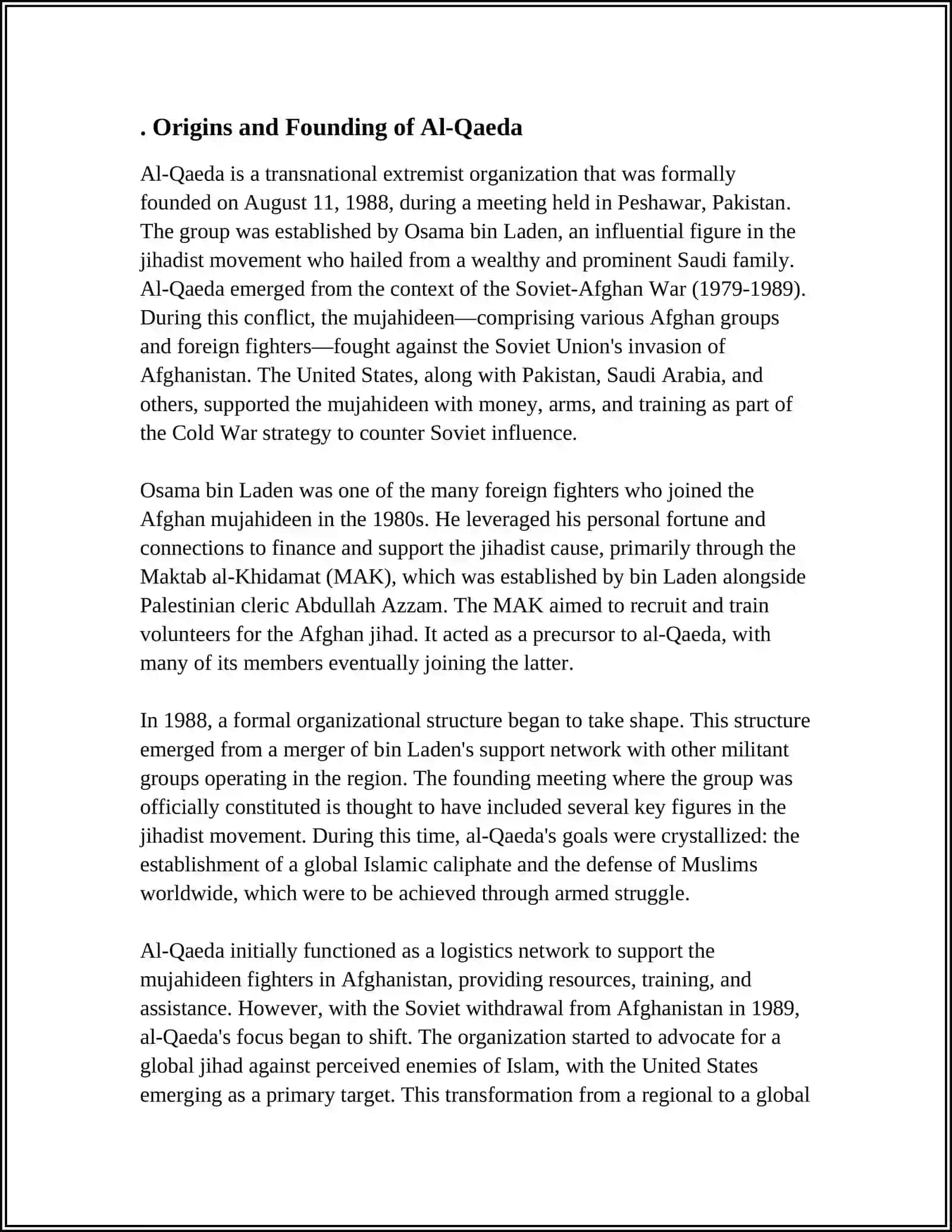 FIVE ISLAMIST TERRORIST ORGANISATIONS IN MODERN WORLD 4
