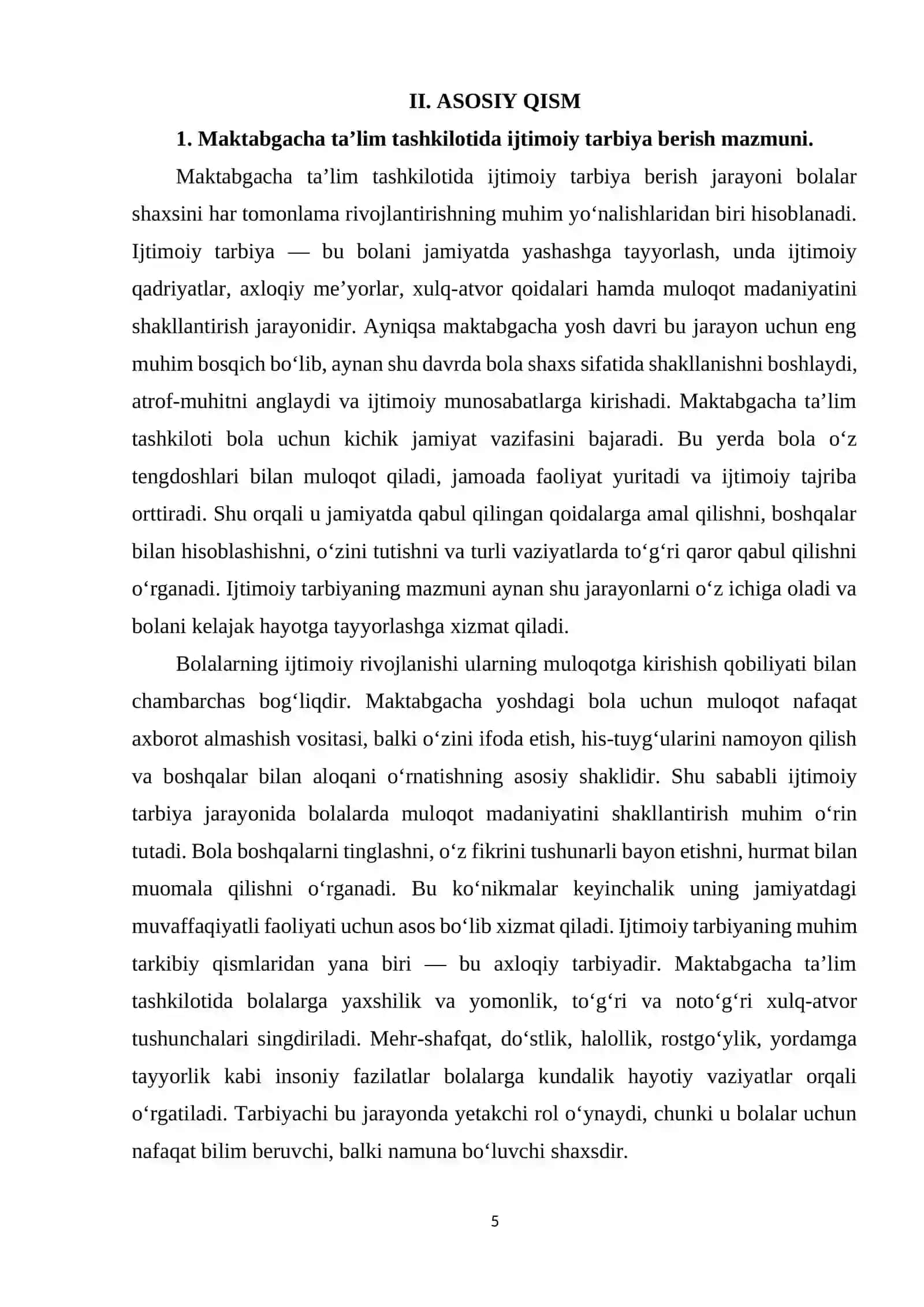 MAKTABGACHA TAʼLIM TASHKILOT- MAKTABGACHA YOSHDAGI BOLALAR UCHUN IJTIMOIY TARBIYA MASKANI 4
