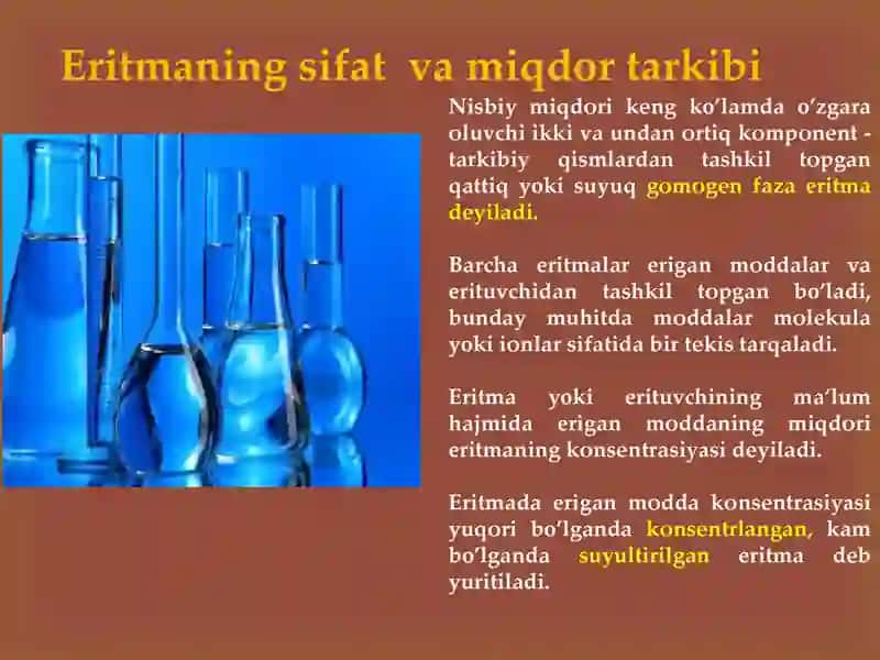 Eritmalar xossalarini nazariy asoslari 4