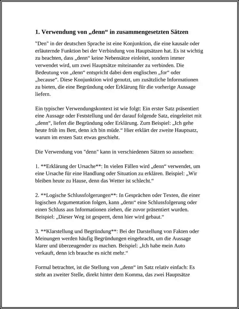 GRAMMATIK: SATZVERBINDUNG MIT DEN, WEIL KONJUNKTIV 2: SOLLTE (RATSCHLÄGE) 4