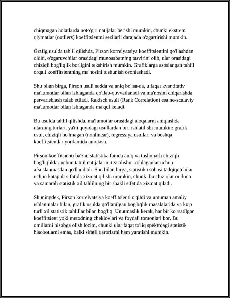 PIRSON VA ROKISKIY METODLARI.GRAFIK USULDA TAHLIL 4