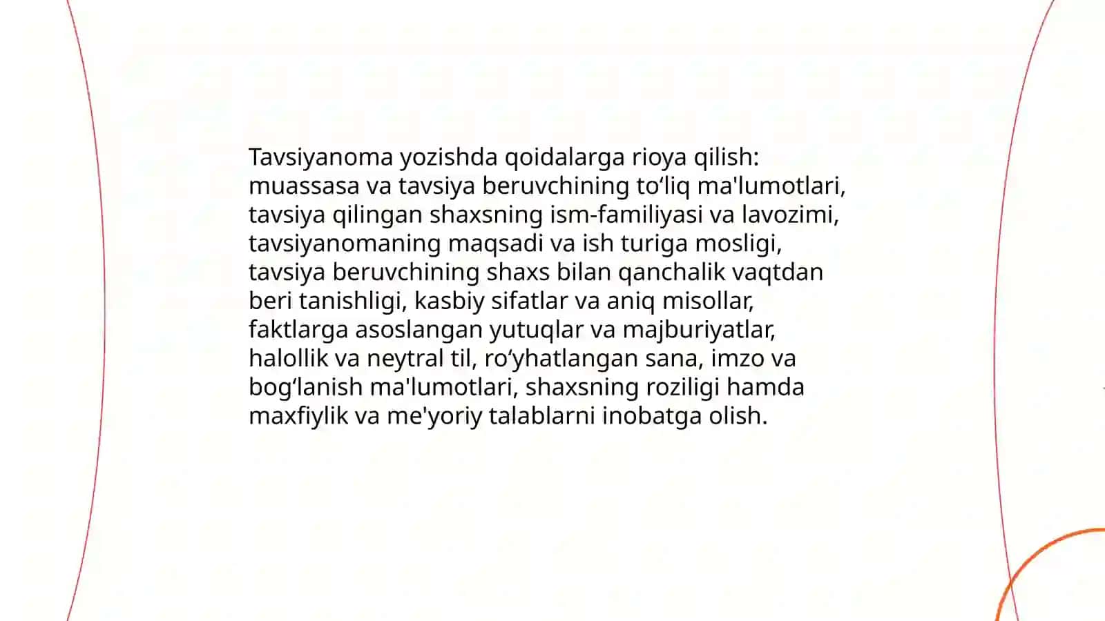 Tavsifnoma, tavsiyanoma, taklifnoma 4
